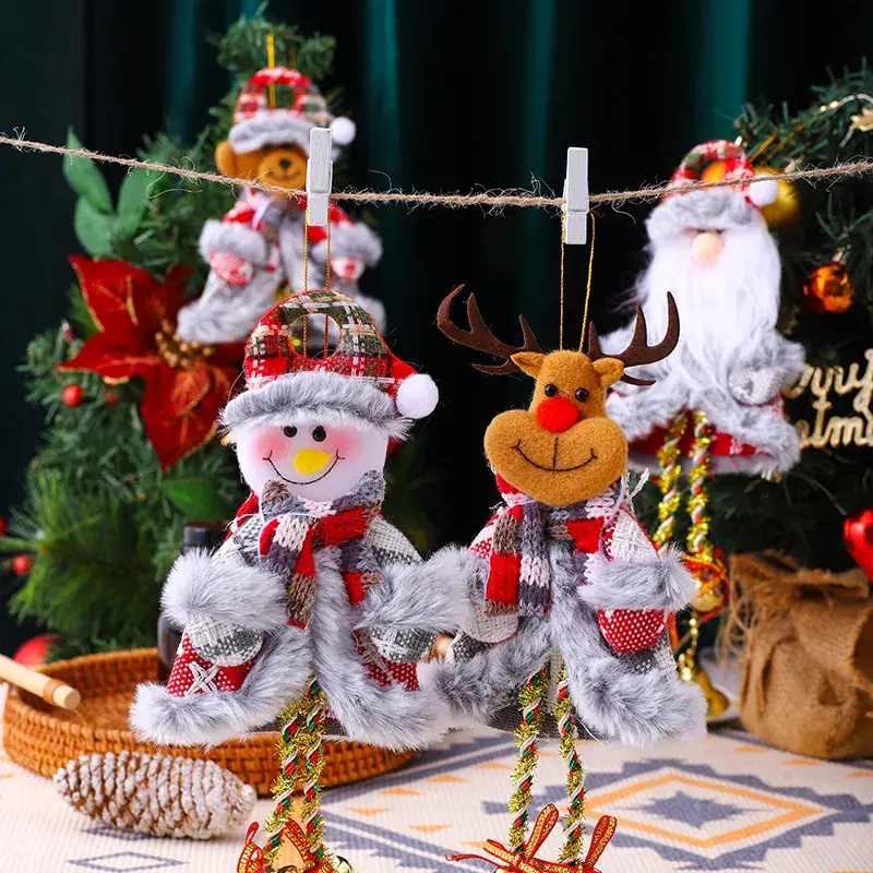 Santa Claus Decorative Pendants with Bell Accents - Image 2