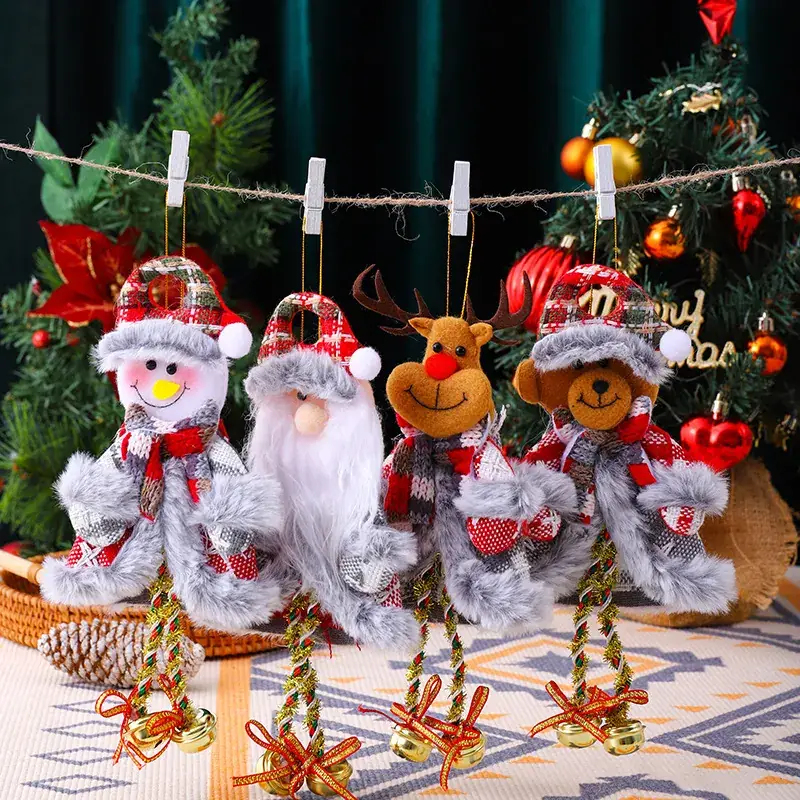 Santa Claus Decorative Pendants with Bell Accents - Image 3