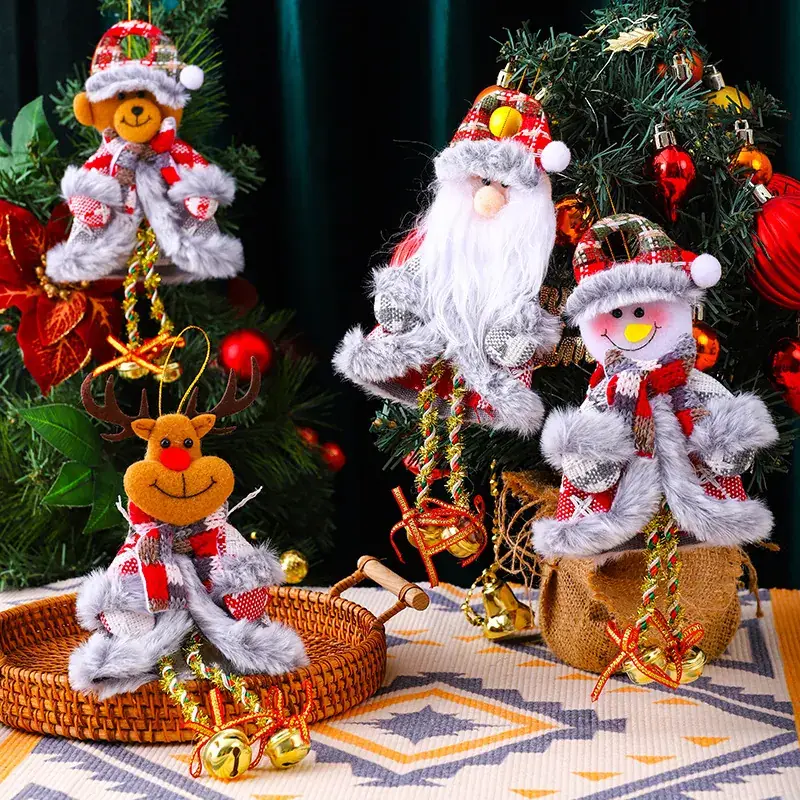 Santa Claus Decorative Pendants with Bell Accents - Image 4