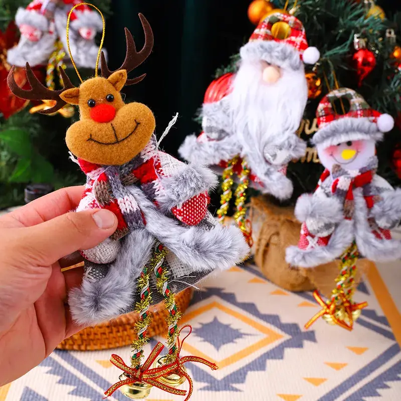 Santa Claus Decorative Pendants with Bell Accents - Image 5