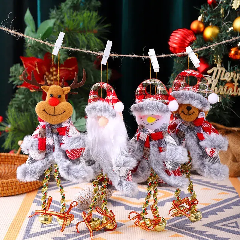 Santa Claus Decorative Pendants with Bell Accents — feature 2