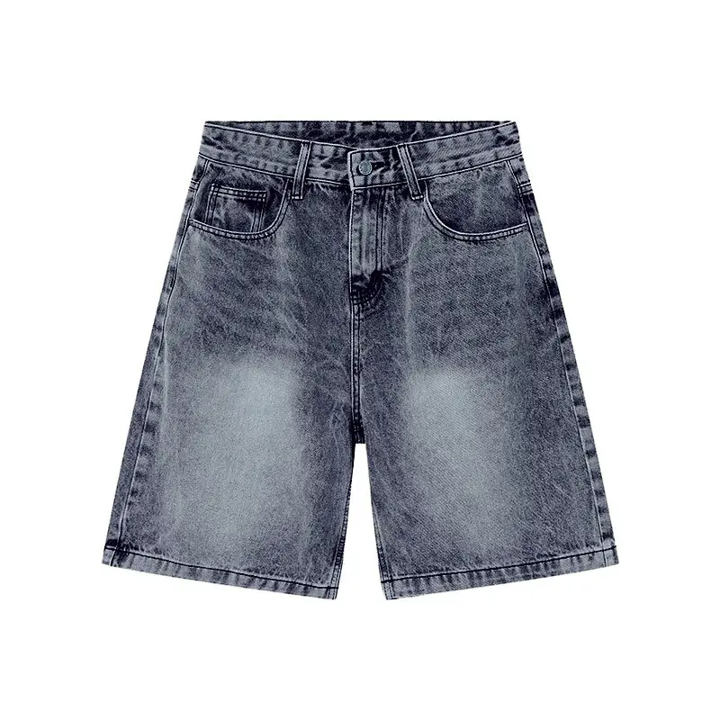 Men Denim Shorts Blue Distressed 5 Point Loose - Image 3