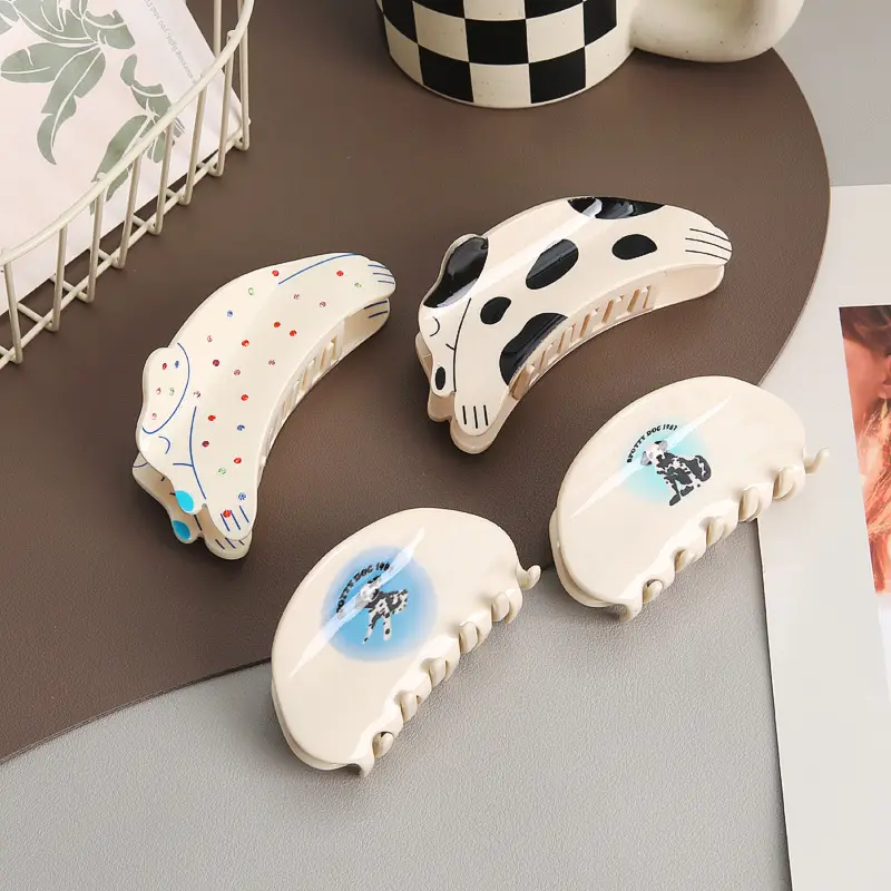 Korean Acetic Acid Puppy Clip Headwear for Women - Image 4