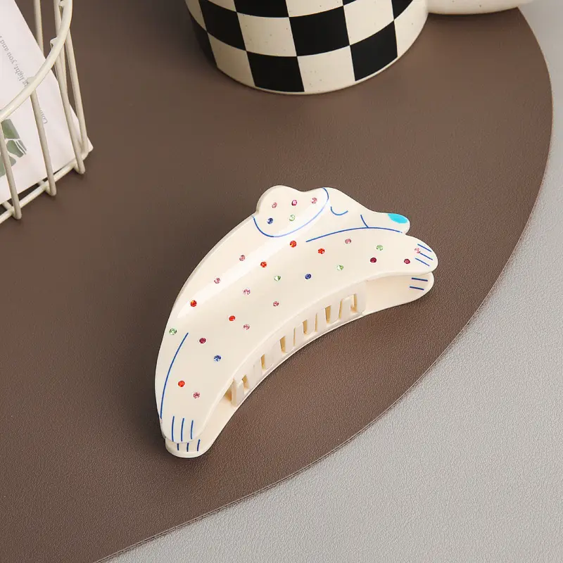 Korean Acetic Acid Puppy Clip Headwear for Women - Image 2