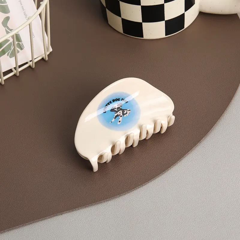 Korean Acetic Acid Puppy Clip Headwear for Women - Image 3