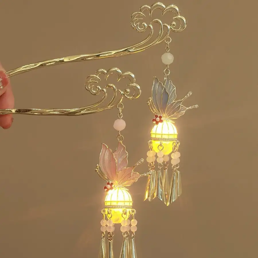 New Chinese Butterfly Tassel Hairpin for Women — feature 2