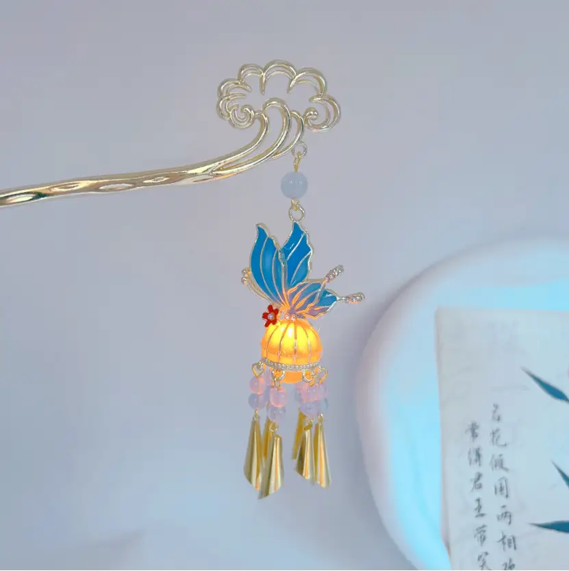 New Chinese Butterfly Tassel Hairpin for Women - Image 2