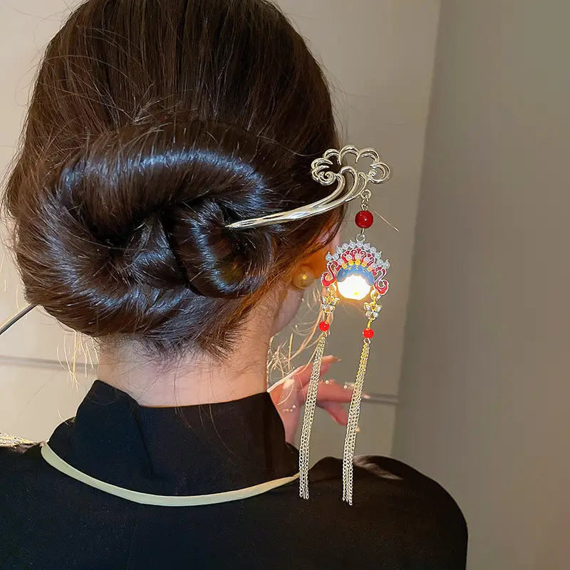 Beijing Opera Face Hairpin Women Antique Hanfu Headwear — feature 1