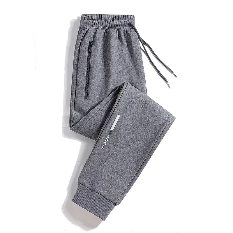 Men's Grey Loose Jogger Pants Large Casual Sweatpants - Image 11