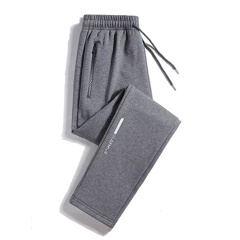 Men's Grey Loose Jogger Pants Large Casual Sweatpants - Image 12