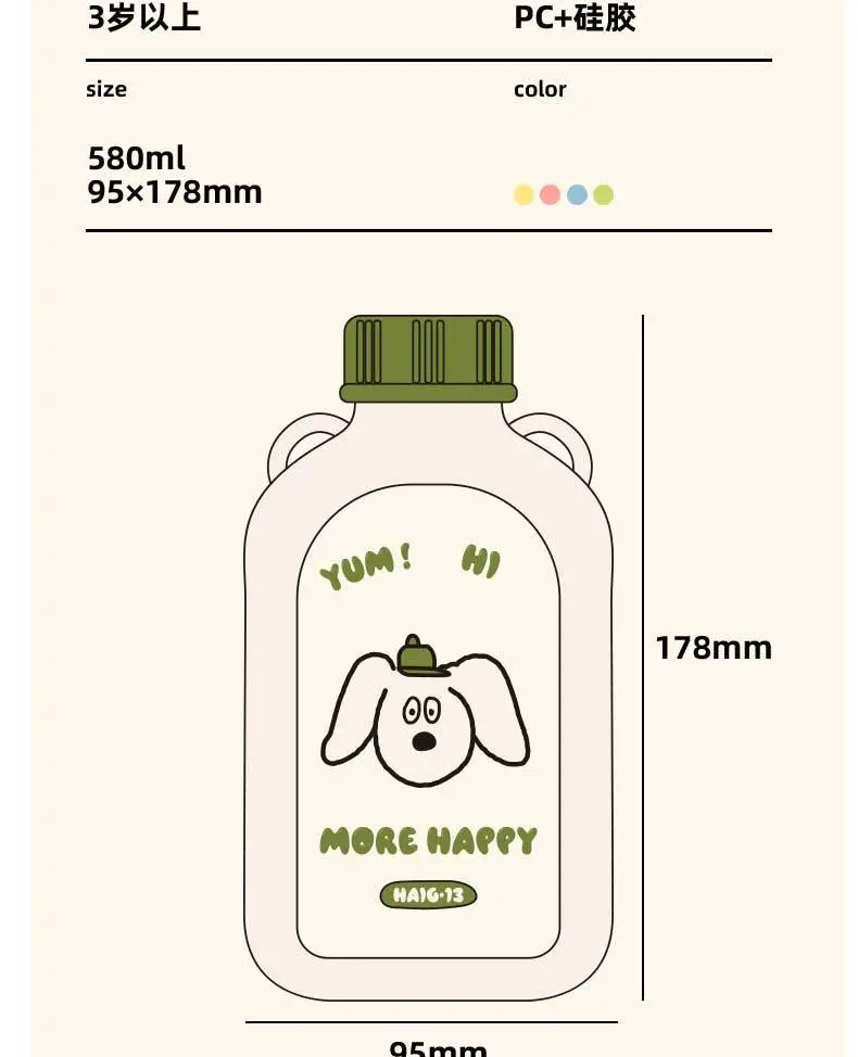 Blue Portable Baby Water Bottle 580ml Large Capacity — feature 21
