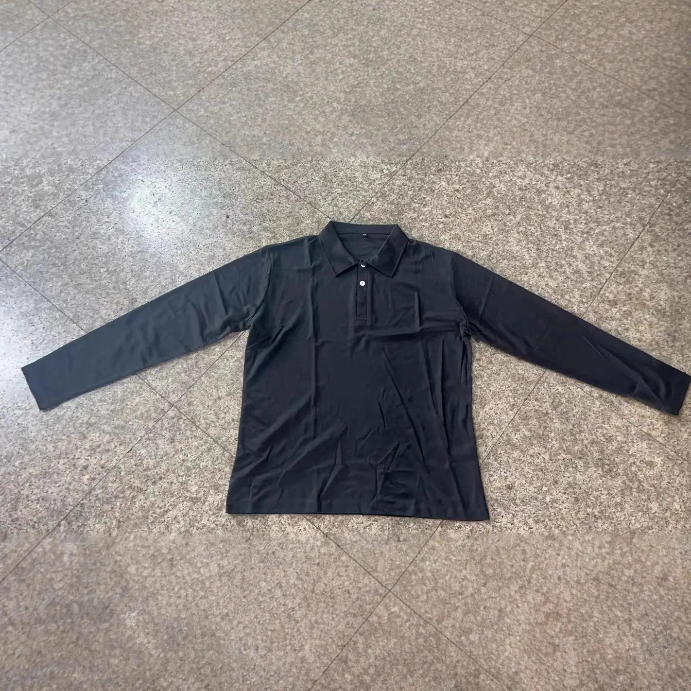 Men's Black Long Sleeve Polo Shirt 2026 Spring Autumn - Image 10