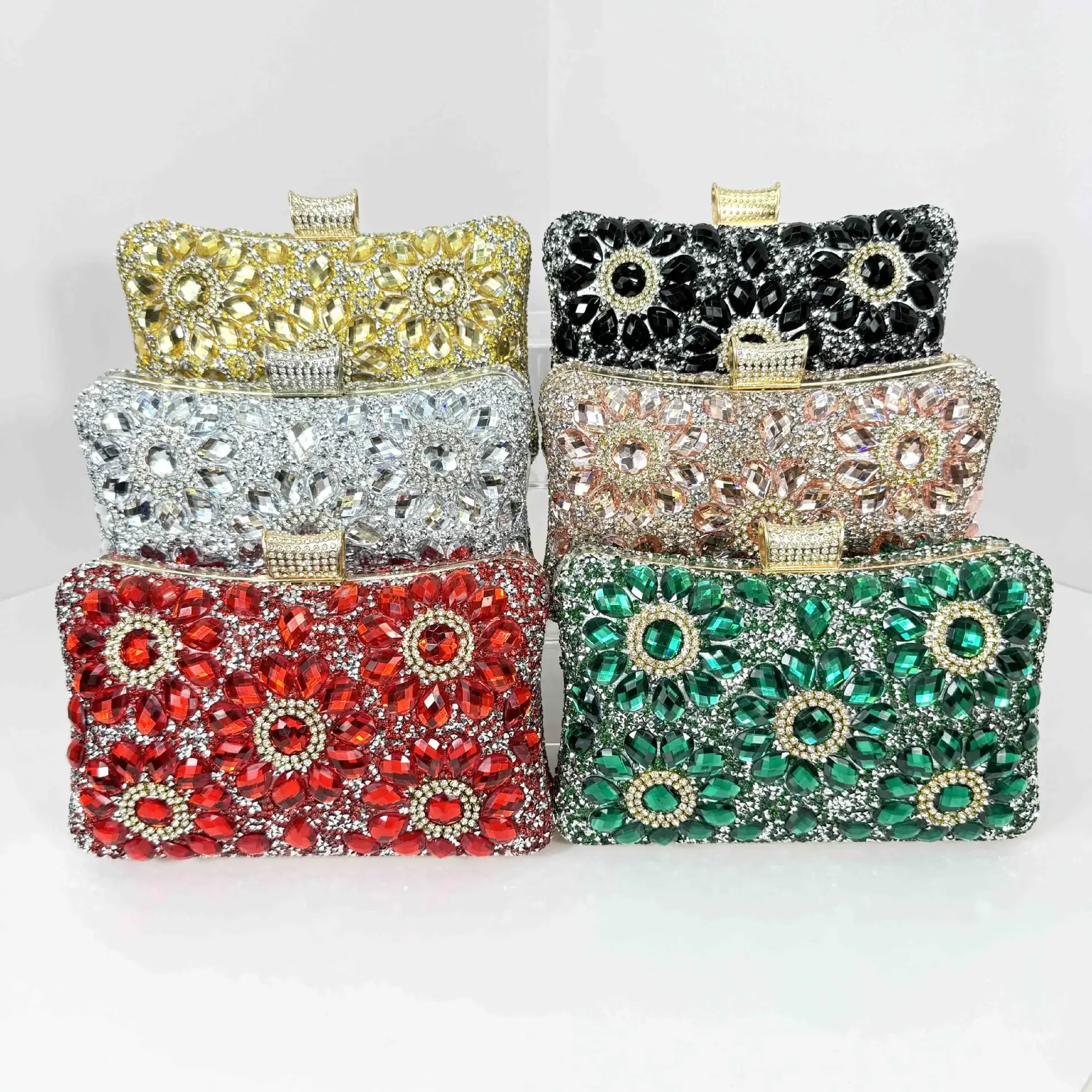 Vintage Green Gemstone Evening Bag for Women — feature 2