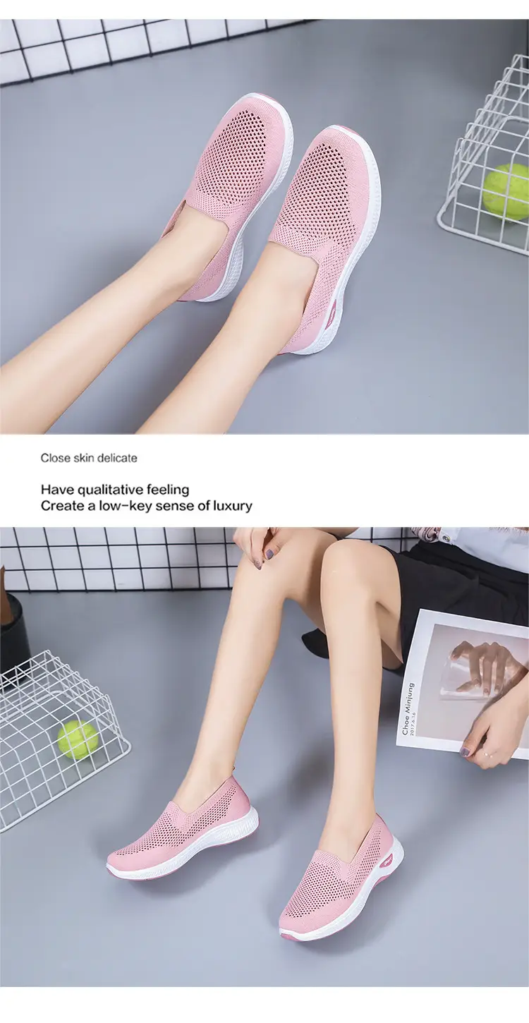 Women's Shoes 2025 New Cross-Border Foreign Trade Women's Casual Shoes Mom Shoes Sock Shoes Mesh Shoes Soft-Soled Sneakers for Women — feature 12