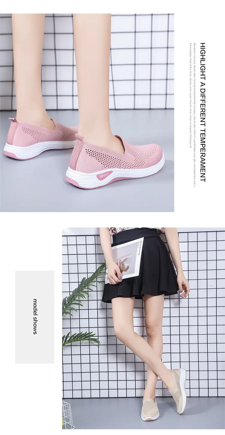 Women's Shoes 2025 New Cross-Border Foreign Trade Women's Casual Shoes Mom Shoes Sock Shoes Mesh Shoes Soft-Soled Sneakers for Women — feature 15