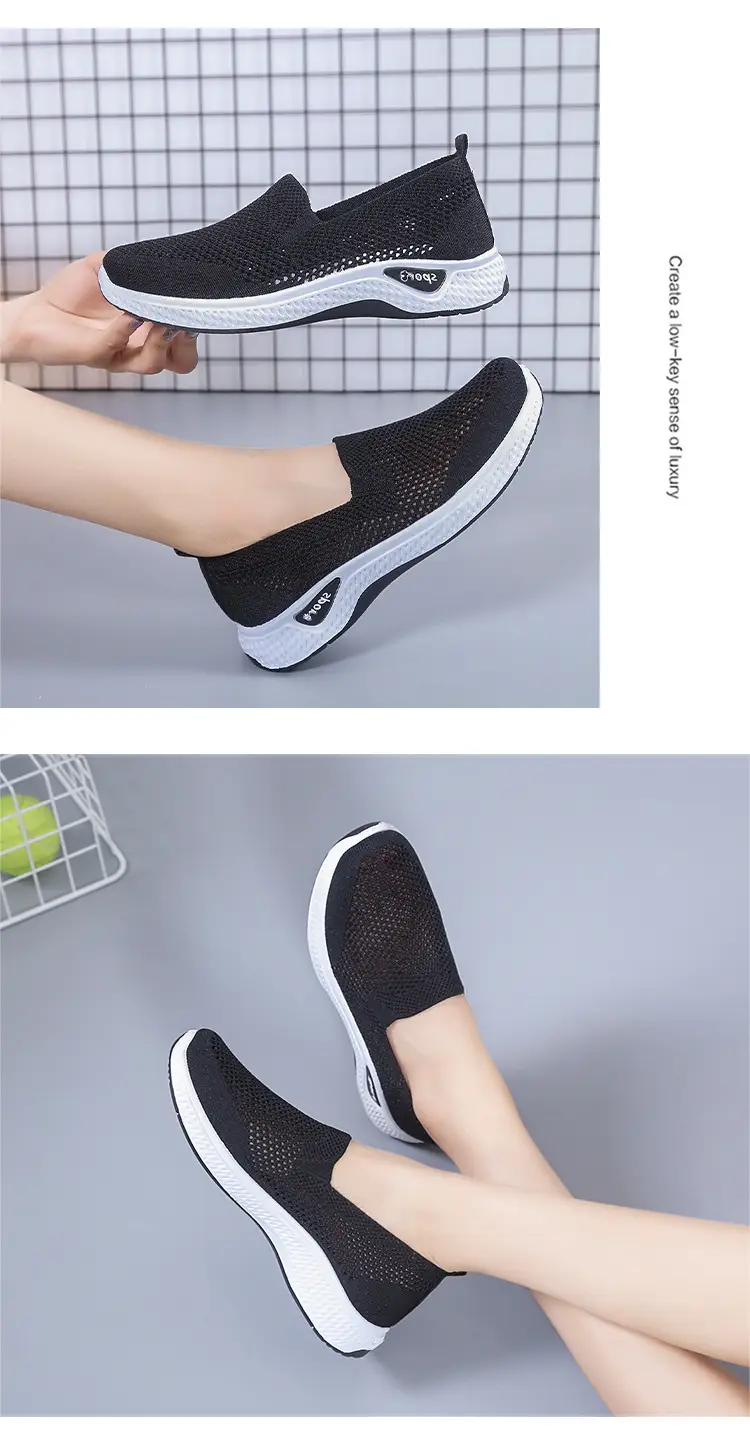 Women's Shoes 2025 New Cross-Border Foreign Trade Women's Casual Shoes Mom Shoes Sock Shoes Mesh Shoes Soft-Soled Sneakers for Women — feature 16