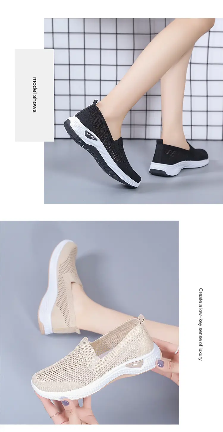 Women's Shoes 2025 New Cross-Border Foreign Trade Women's Casual Shoes Mom Shoes Sock Shoes Mesh Shoes Soft-Soled Sneakers for Women — feature 19