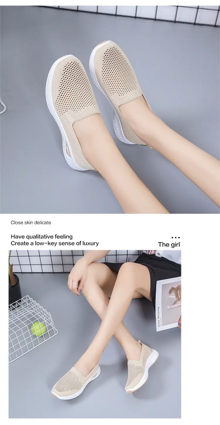 Women's Shoes 2025 New Cross-Border Foreign Trade Women's Casual Shoes Mom Shoes Sock Shoes Mesh Shoes Soft-Soled Sneakers for Women — feature 20