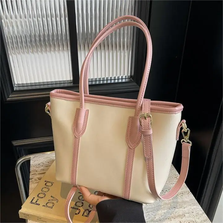 Women's Korean Style Shoulder Bag 2024 Summer Beige - Image 5