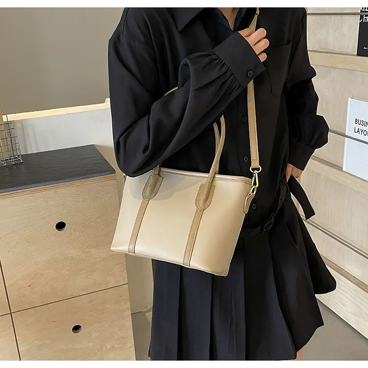 Women's Korean Style Shoulder Bag 2024 Summer Beige — feature 15