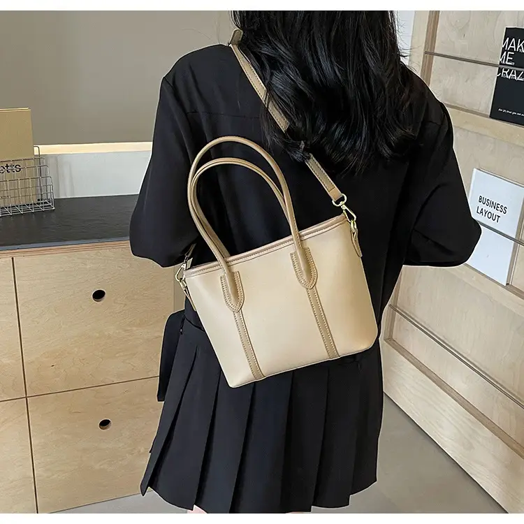 Women's Korean Style Shoulder Bag 2024 Summer Beige — feature 17