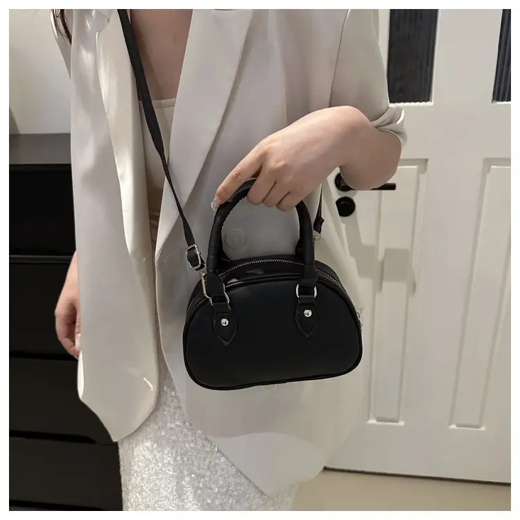 Cute White Pom Pom Shoulder Bag for Women — feature 21
