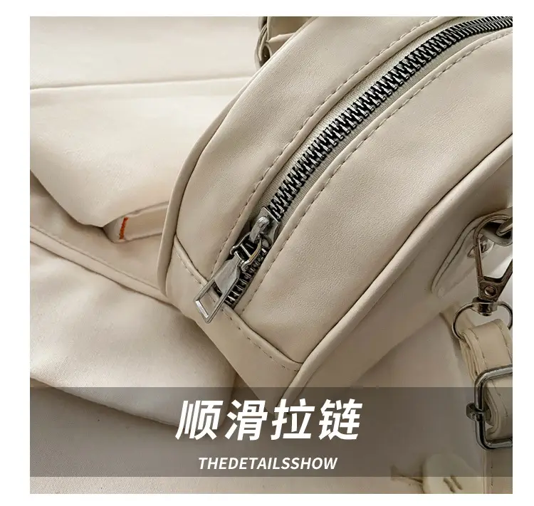 Cute White Pom Pom Shoulder Bag for Women — feature 5