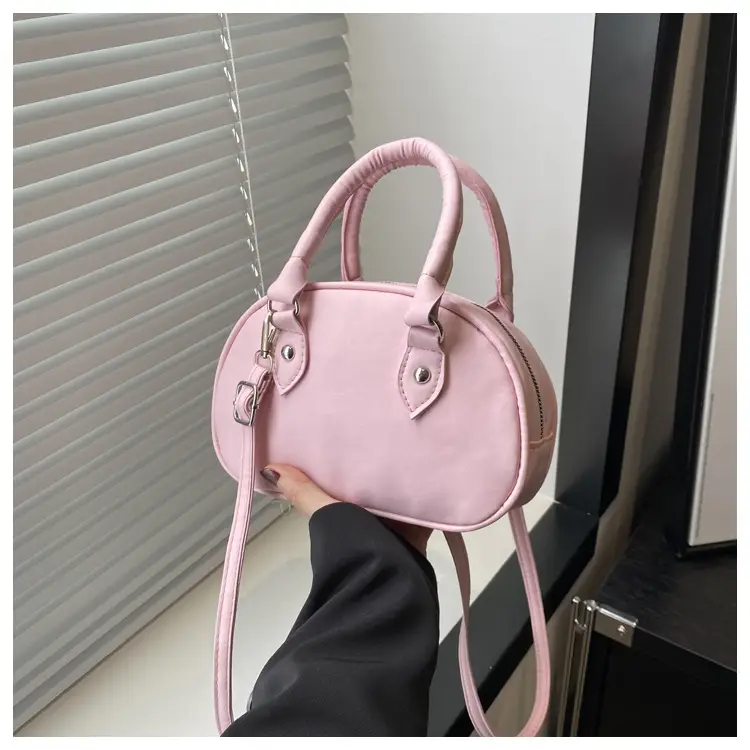 Cute White Pom Pom Shoulder Bag for Women