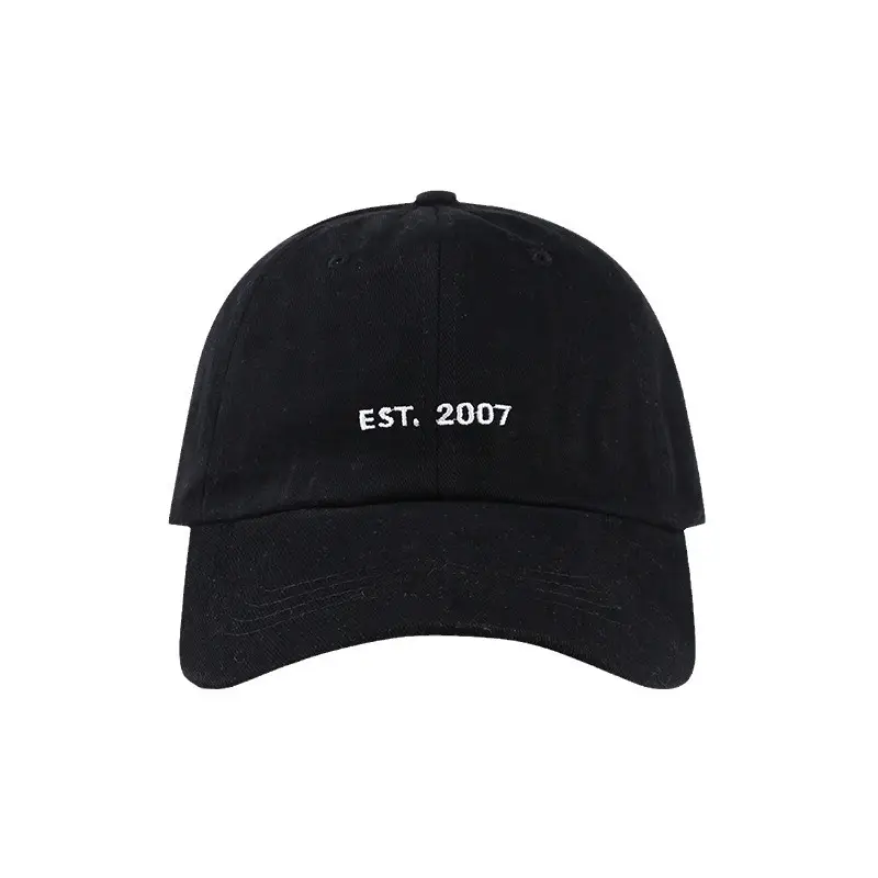 Black Korean Style Baseball Cap with Letter Embroidery - Image 7