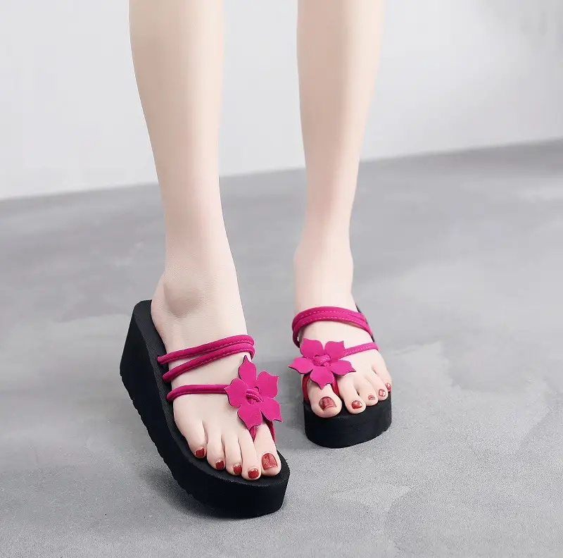 Women's Shoes Women's Slippers Women's Flip-flops Women's Slippers Summer Wholesale Factory K-style Beach Students Outer Wear High Thick Soles - Image 4
