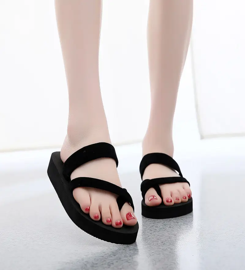 Women's Shoes Women's Slippers Women's Flip-flops Women's Slippers Summer Wholesale Factory K-style Beach Students Outer Wear High Thick Soles - Image 6