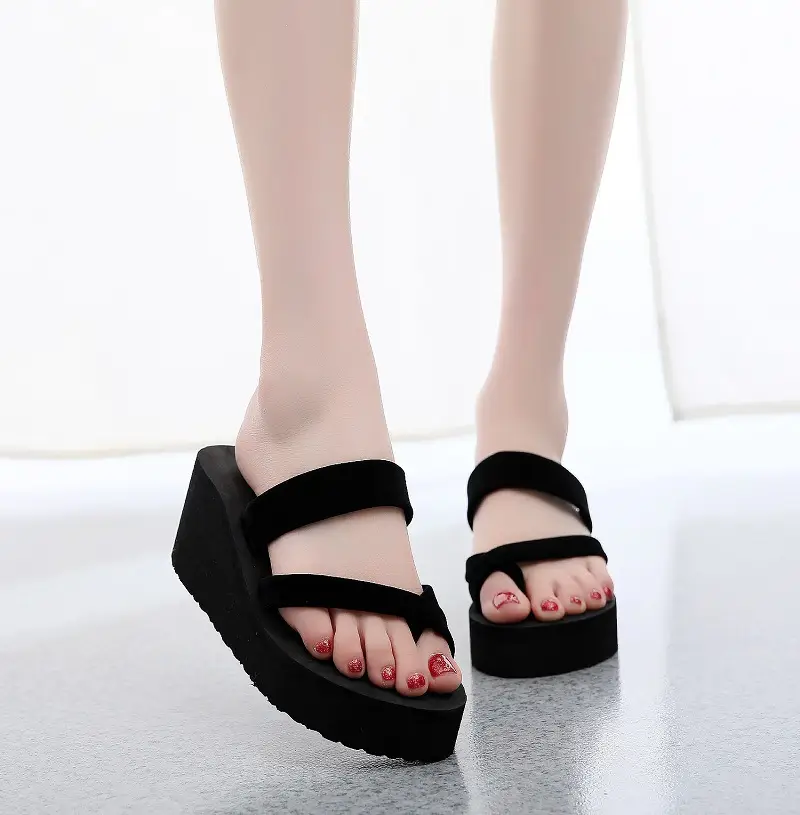 Women's Shoes Women's Slippers Women's Flip-flops Women's Slippers Summer Wholesale Factory K-style Beach Students Outer Wear High Thick Soles - Image 8