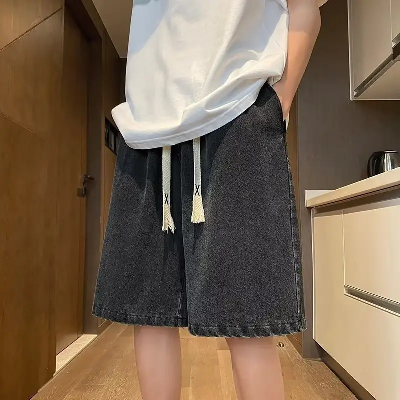 Men Japanese Washed Shorts Straight Leg Non-elastic Summer - Image 15