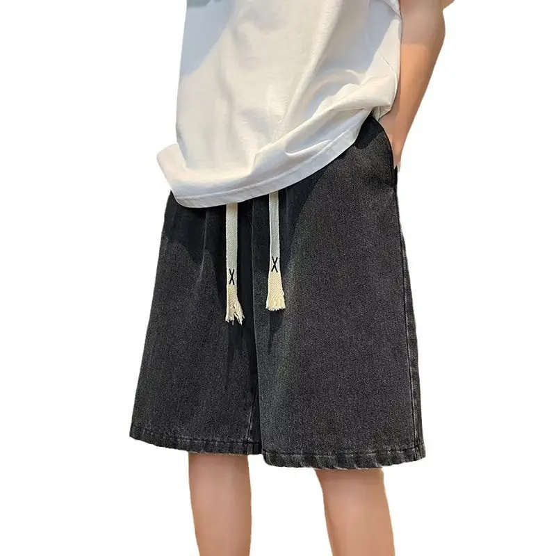 Men Japanese Washed Shorts Straight Leg Non-elastic Summer - Image 17