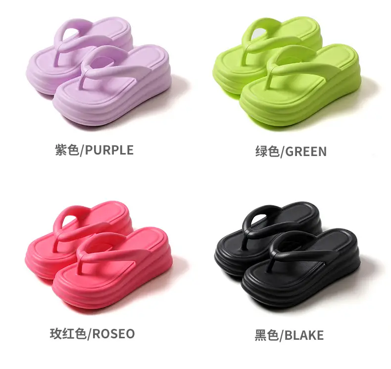 EVA Thick Pink Flip Flops Women Anti-odor Non-Slip — feature 26