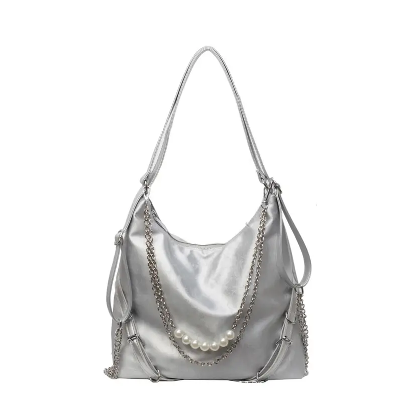 Pink Pearl Chain Shoulder Bag 2024 Large Capacity - Image 13
