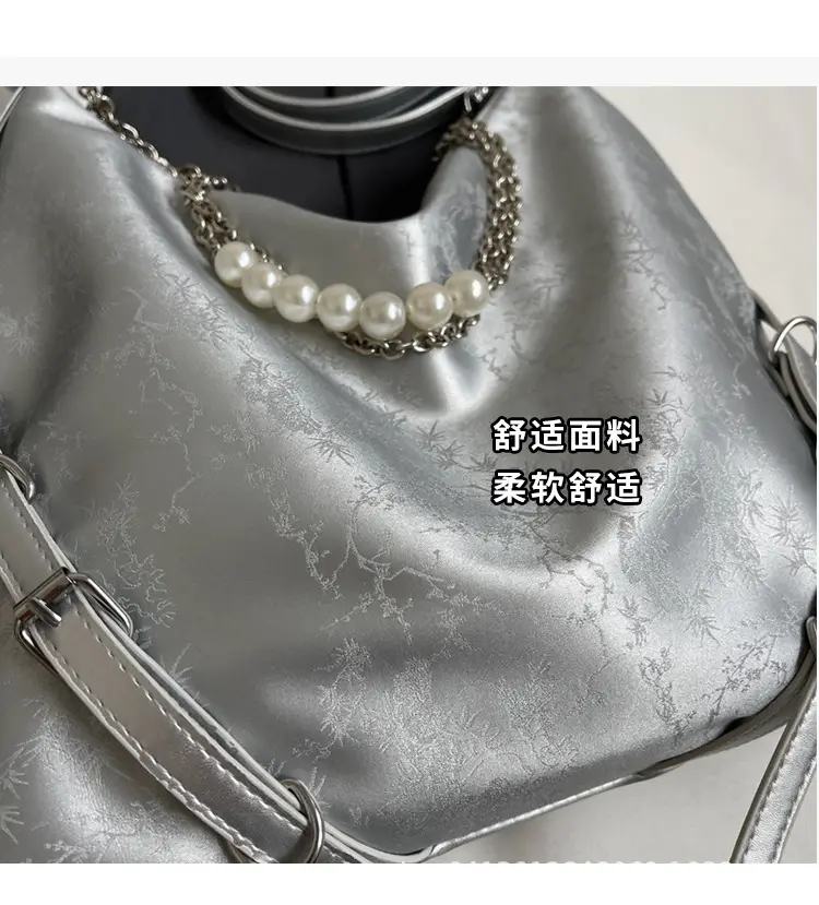 Pink Pearl Chain Shoulder Bag 2024 Large Capacity — feature 6