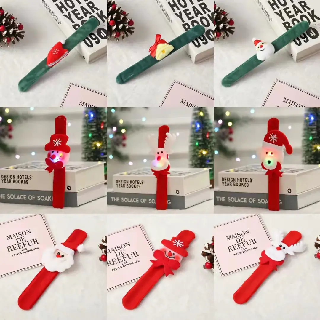 Christmas Santa Snowman Clap Ring Bracelet - Image 28