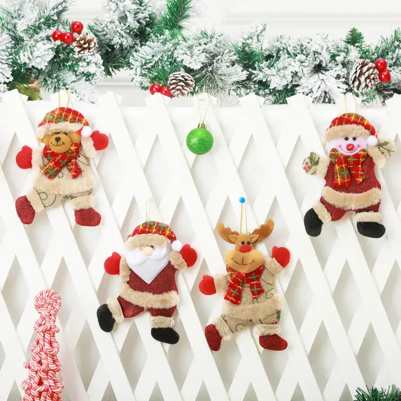 Christmas Little Doll Dancing Snowman Deer Bear Fabric Doll - Image 11
