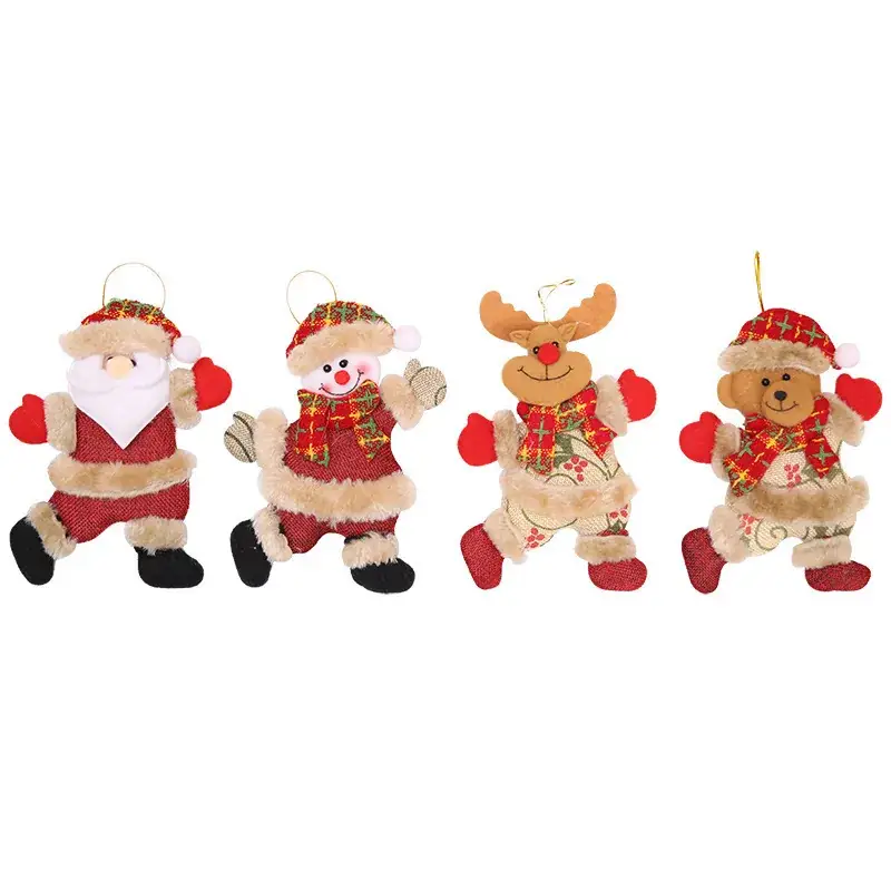 Christmas Little Doll Dancing Snowman Deer Bear Fabric Doll - Image 13