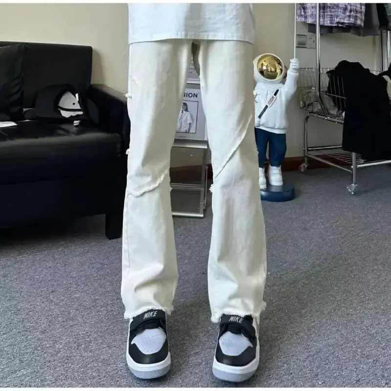 Off-White Straight Leg Slim Fit Jeans for Men 2026 - Image 4