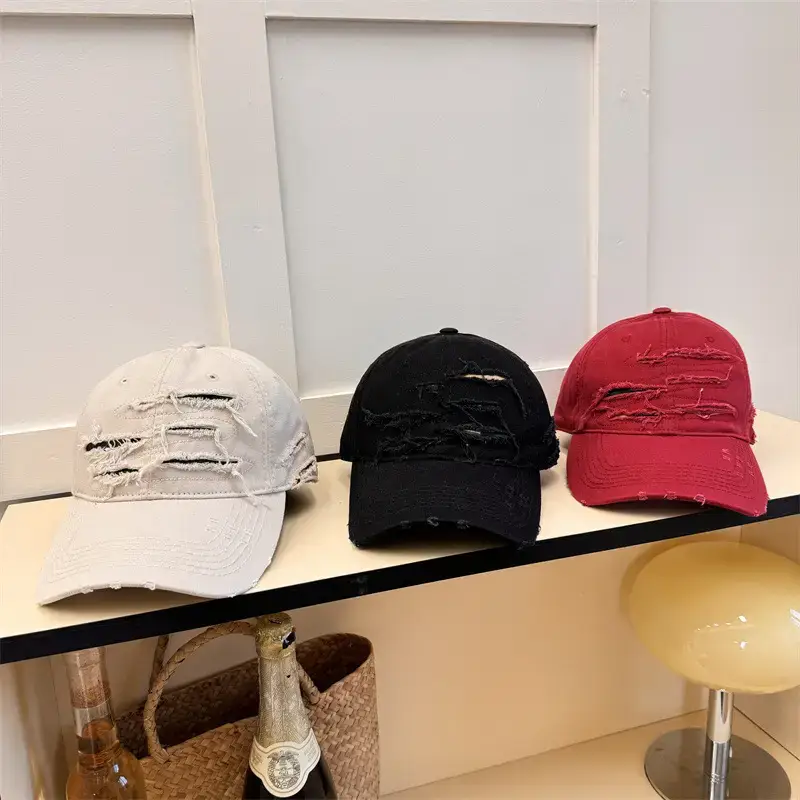 Men Old Ripped Notched Sunshade Cap - Image 10