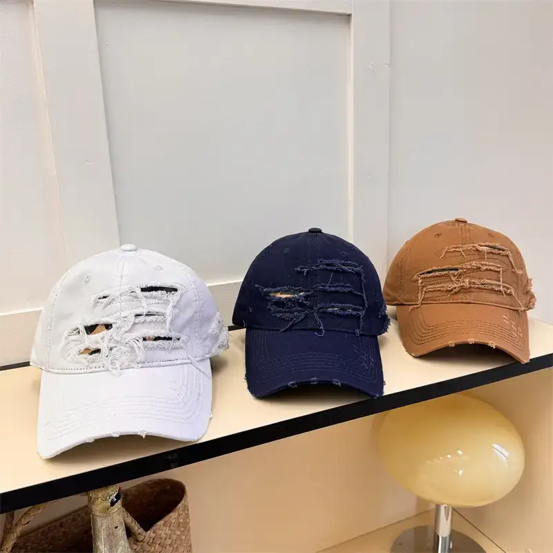 Men Old Ripped Notched Sunshade Cap - Image 12