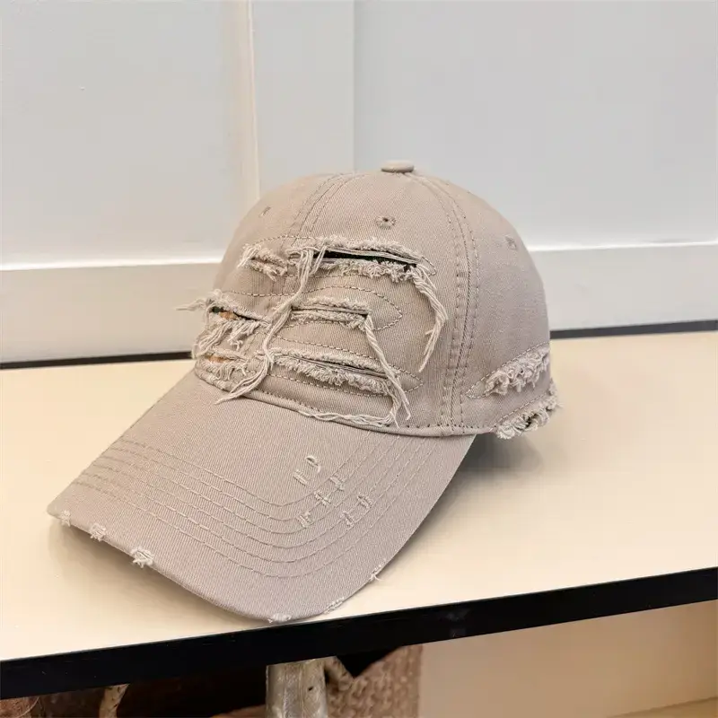 Men Old Ripped Notched Sunshade Cap - Image 5