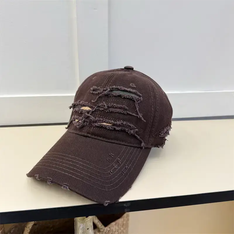 Men Old Ripped Notched Sunshade Cap - Image 6