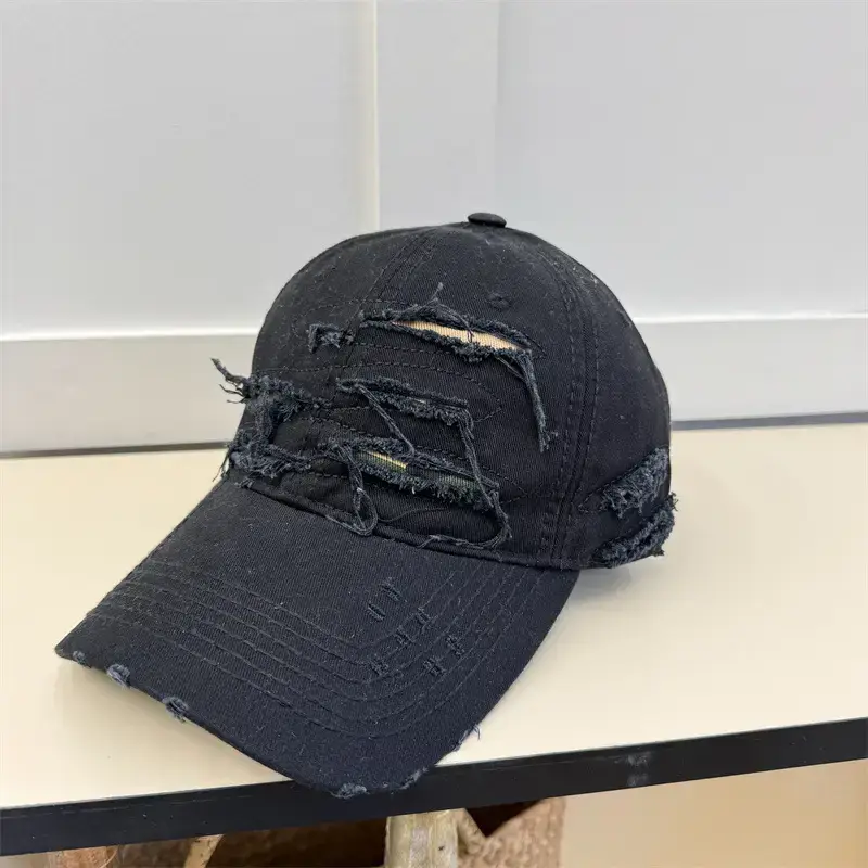 Men Old Ripped Notched Sunshade Cap - Image 8