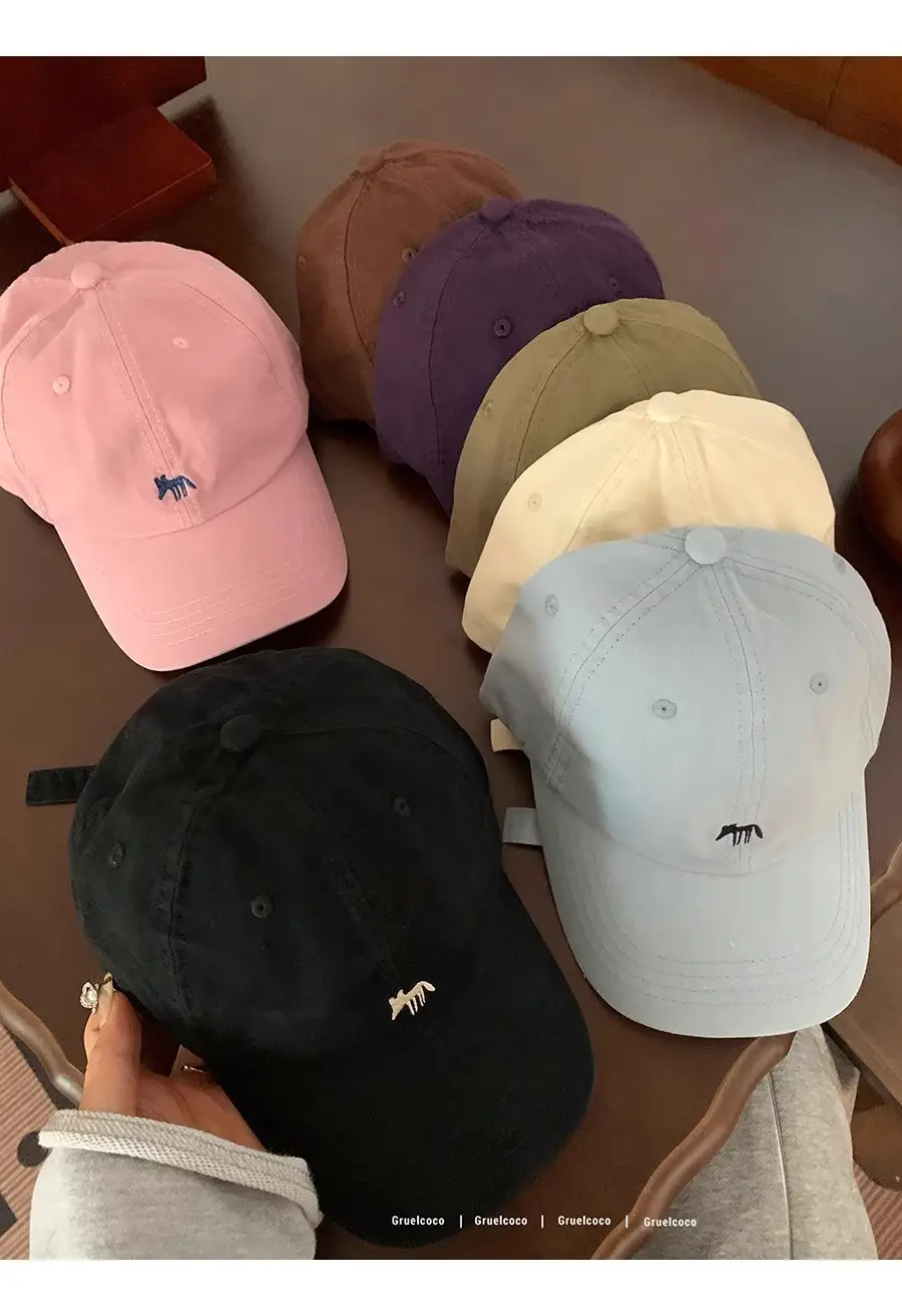 Japanese Embroidered Duckbill Cap for Women Beige — feature 1