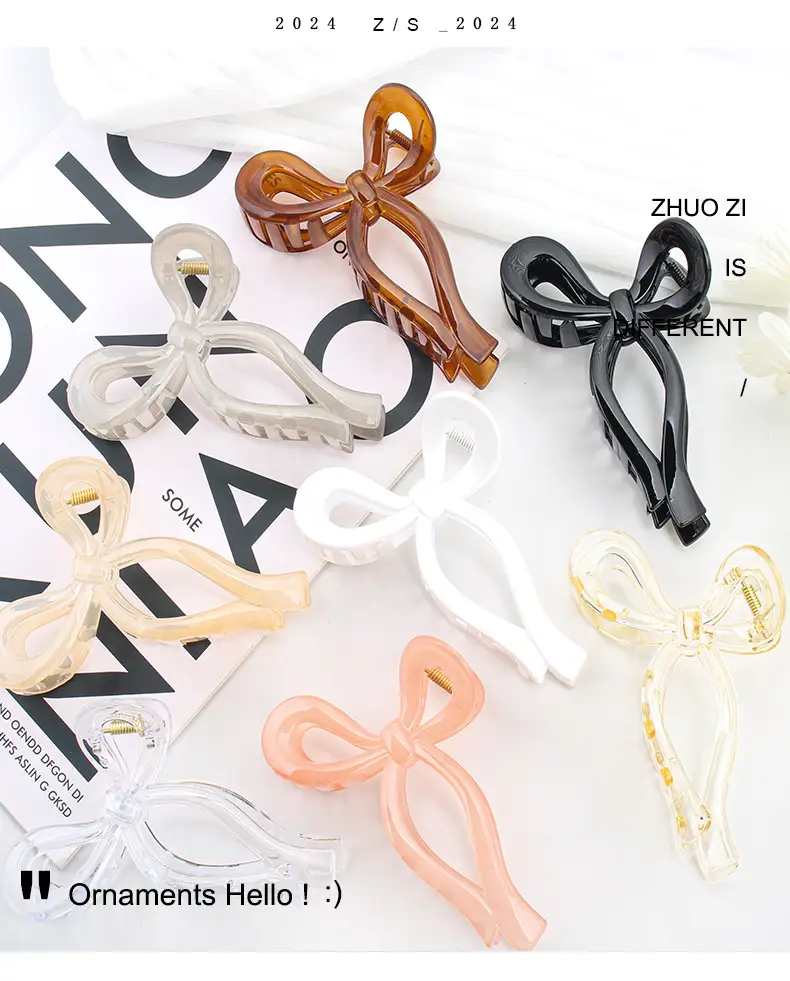 13cm Oversized Black Hair Clip for High Ponytail — feature 11