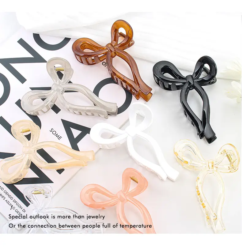 13cm Oversized Black Hair Clip for High Ponytail — feature 13