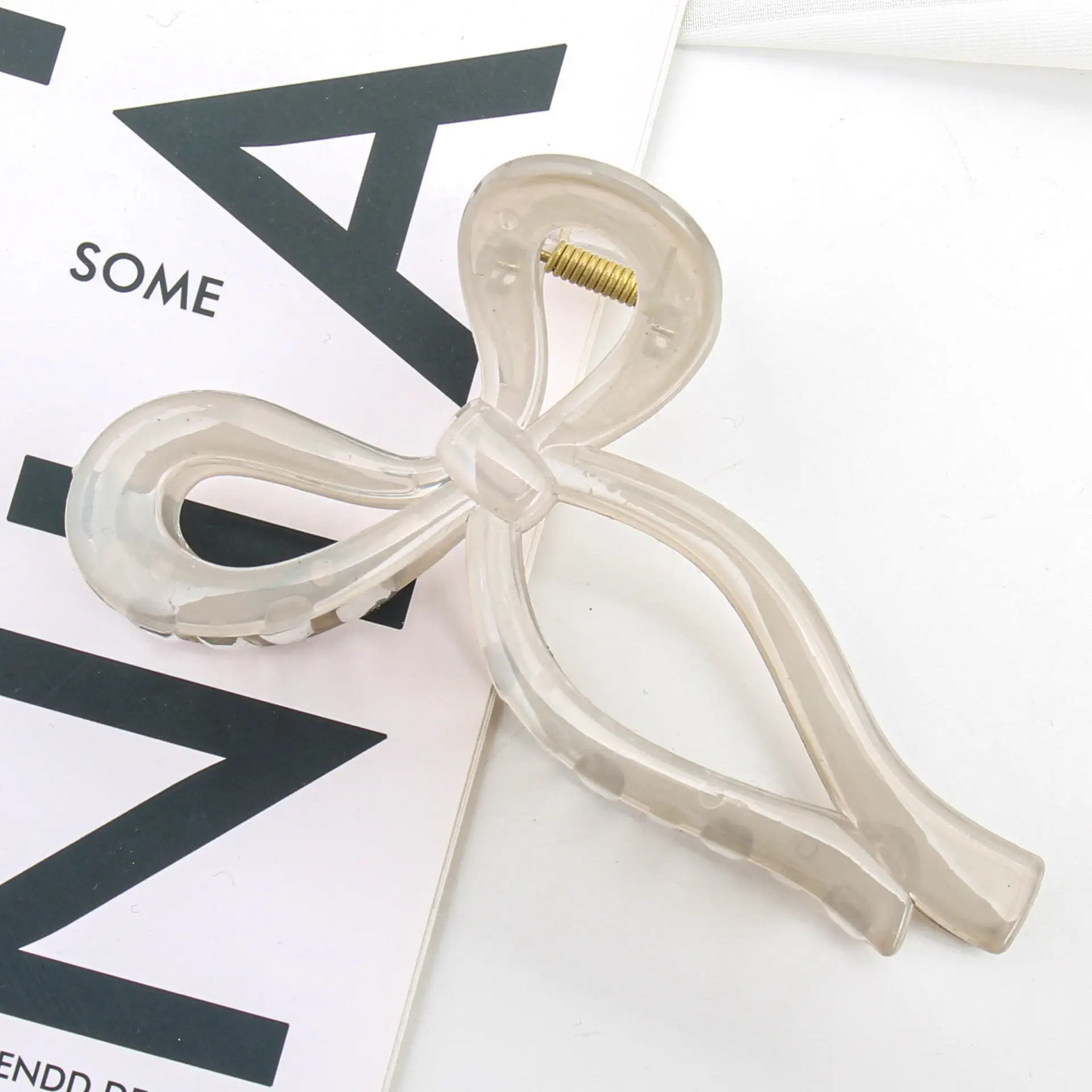 13cm Oversized Black Hair Clip for High Ponytail - Image 4